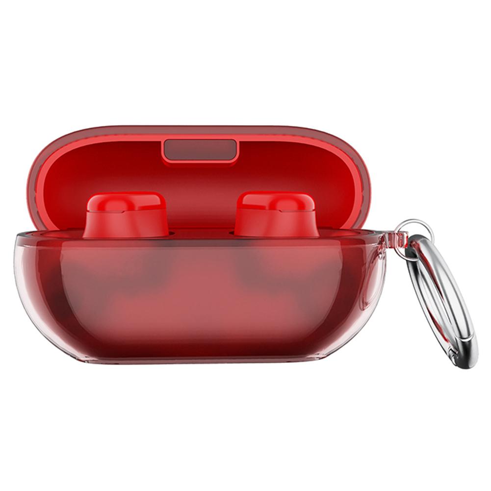 

Мягкий защитный чехол Противоударный защитный чехол с кольцом для ключей Чехол для зарядки Защитная накладка для беспроводных наушников Beats Solo Buds прозрачный красный