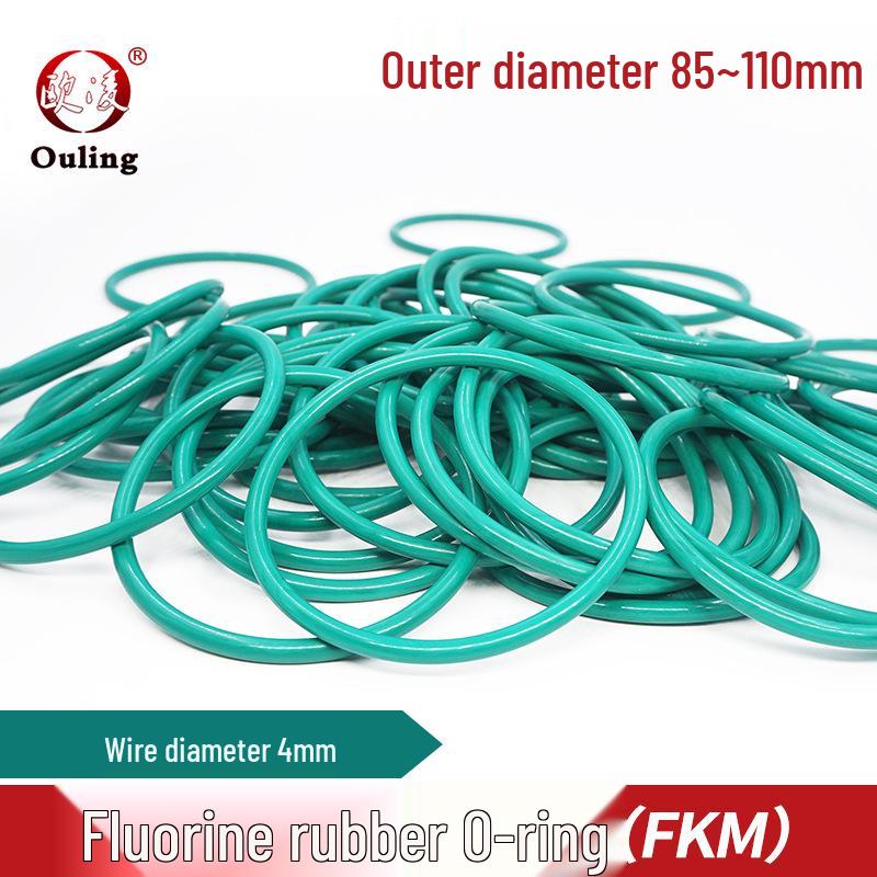 

Green Fluororubber O-ring Seal: 85-110mm OD, 4mm Thick, Acid & Alkali Resistant 85*4mm (1 piece)