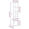 VidaXL Bibliothèque chêne artisanal 31x24x127 cm bois d'ingénierie, étagère à livres, support de rangement, support à 860354