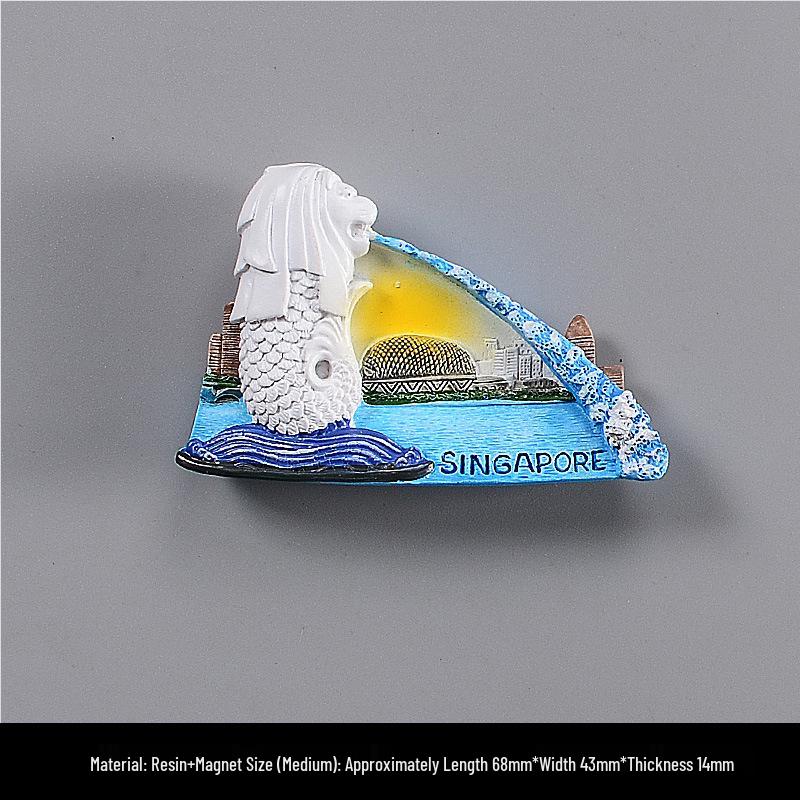 3D City Travel Souvenir Magnets: European and Global Regions