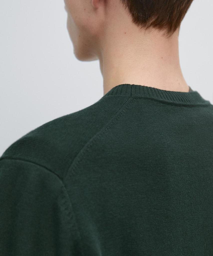 Masimodutti Wool Cotton Round Neck Knit Sweater