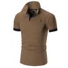 10 Colori Qualità di Marca Cotone Polo Uomo Ricamo Polo Camicia Giraffa Uomo Casual Patchwork Top Maschili
