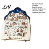 Christmas Puzzle Ornament Advent Calendar Wooden Countdown Home Decor Xmas for Table Mantel Holiday Commemorative Gifts