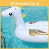 Giant Rainbow Pegasus Inflatable Ride-on Float For Swimming Pool Fun In White Color