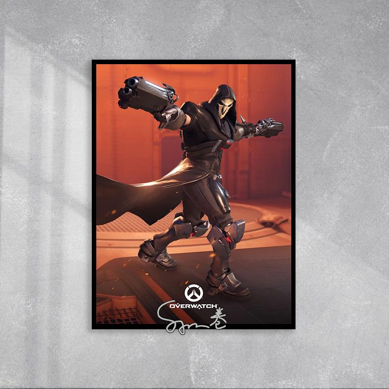 Overwatch Game Character Poster Canvas Printing Overwatch 3D Characters Wall Art Picture Video Game Wall Decor for Gaming Room