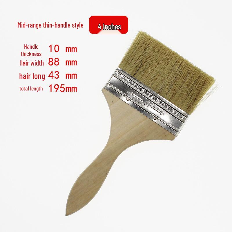 Wood Handle Bristle Brushes: Cleaning, Industrial, Barbecue & Thickened Hog Bristle Options