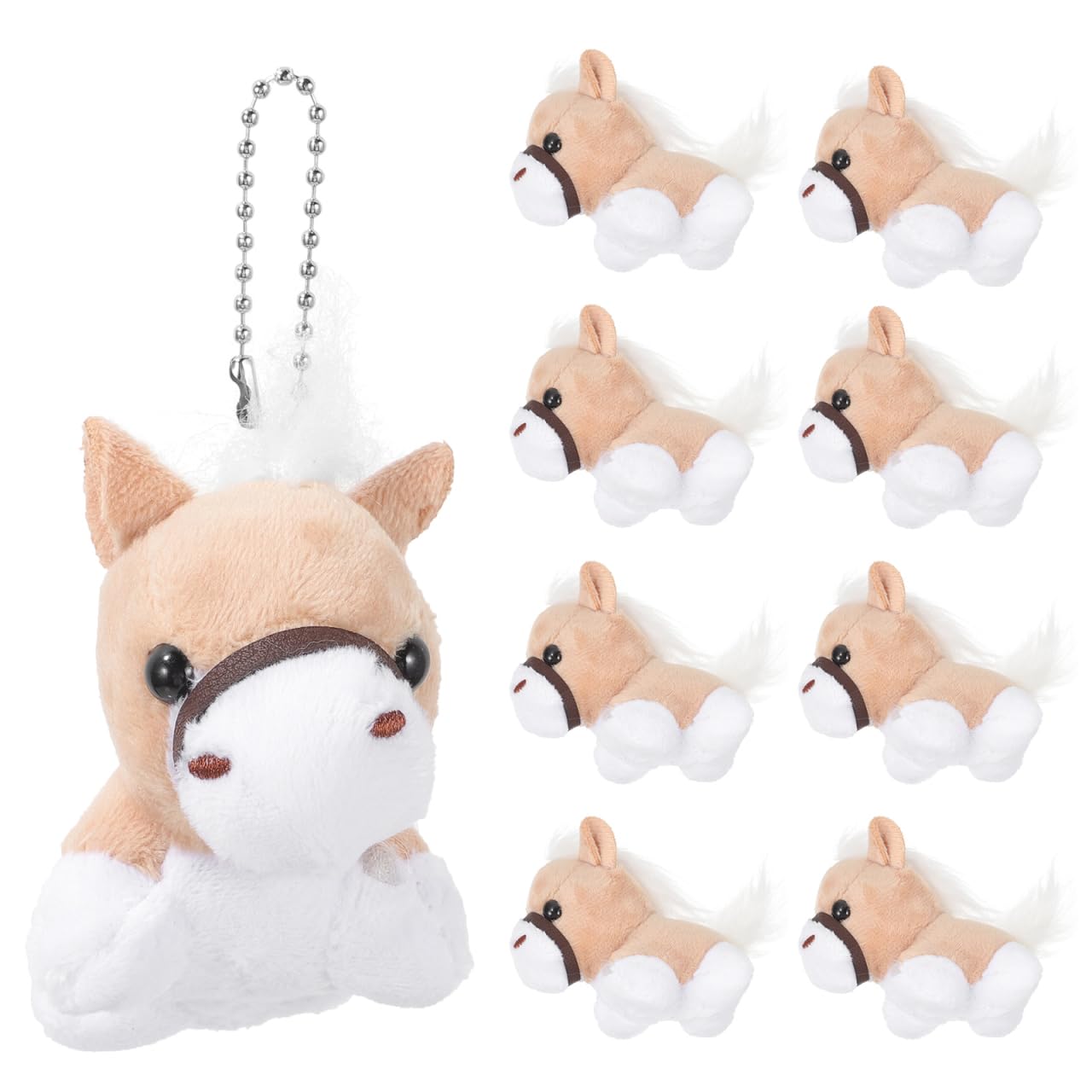 iplusmile Horse Plush Soft Stuffed Animal Bag Set Keychains, Pendants, Charms, Ornaments, Toys, Gifts, 12-Piece