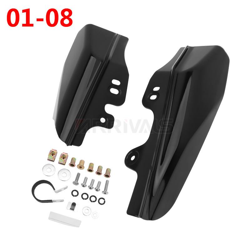 Motorcycle Chrome Black Mid-Frame Heat Shield Air Deflector Trim For Harley Touring Street Electra Glide Road King 2001-Later