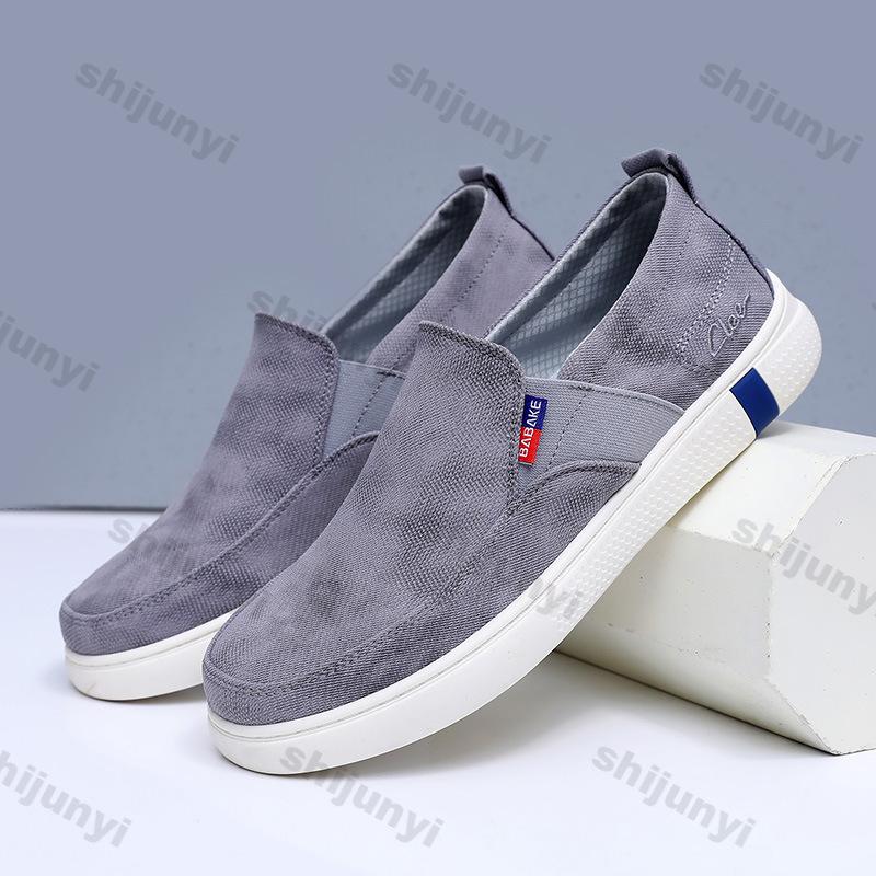 Fashion Men's Casual Shoes 2025 Spring Autumn New Comfortable Soft Sole Slip On Cloth Shoes Breathable Lightweight Fashion Vintage Flats