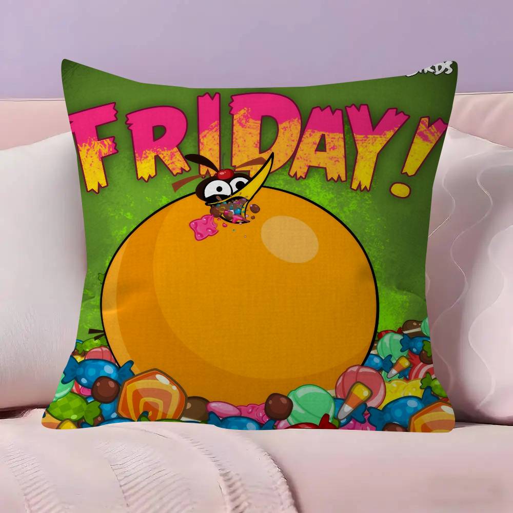 Animation AAAngry Birds Cartoon   Pillow Cushion Cover Pillowcase Living Room Sofa Home Decor Customized