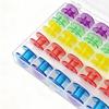 Prewound Bobbins 25 Pieces Universal Colored Crafts Accessories Sewing Thread Organizer For Class Quilting Storage Fabric