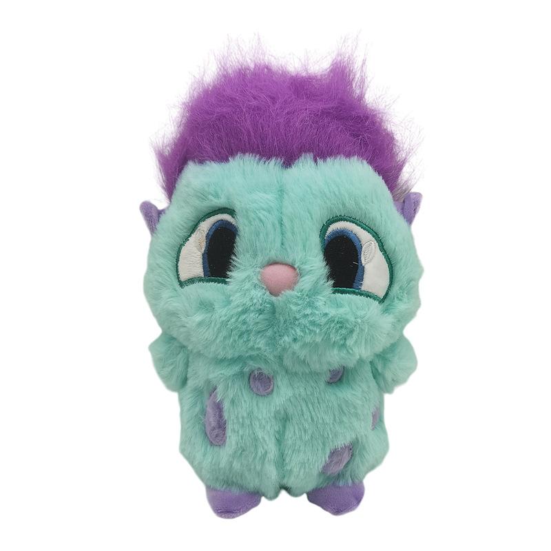 Barbie Fairytopia Bibble Plush Toy Cute Elina's Pet Bibble Soft Stuffed Doll with Purple Hair Turquoise Fur for Fan Kids Birthday Gift Home Decoration