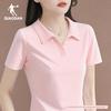 Jordan Short-Sleeved Women's 2026 Summer New Style Lapel Polo Shirt Purple Age-Reducing Women's Breathable Sports T-Shirt Half-Sleeved