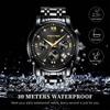 PINDOWS Analog Quartz Watch with Day and Date Stainless Steel Water Resistant for Daily Use Men's Display, Band,