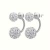 2pcs, Sparkling Ball Earrings - Women'S Fashion, Hanging Semi-Cover Design, Hypoallergenic, Suitable