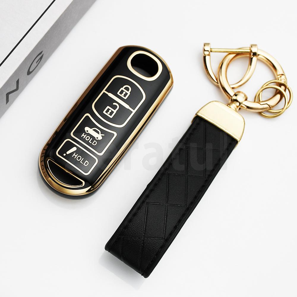 Auto Keyless Shell Protector For Mazda 2 3 6 Demio Atenza Axela Cx-5 Cx5 Cx-3 Cx7 Cx-9 3 4 Cx30 4 Button Tpu Car Key Case Cover