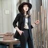 Women's Double-breasted Khaki Suit Set