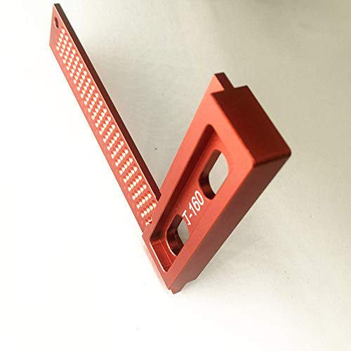CarAngels Woodworking Ruler, Gauge, T-Shaped Cage, Square Ruler, Marking Tool, Aluminum (T-160)