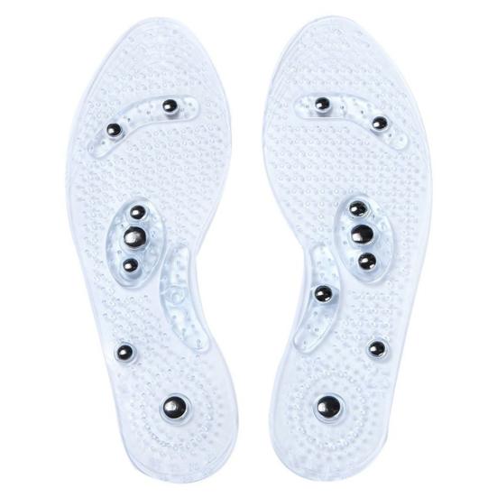 Мужчины Женщины Магнитотерапия Массаж Дезодорант Силиконовые Стельки Обувь Pad Подушка Mens белый