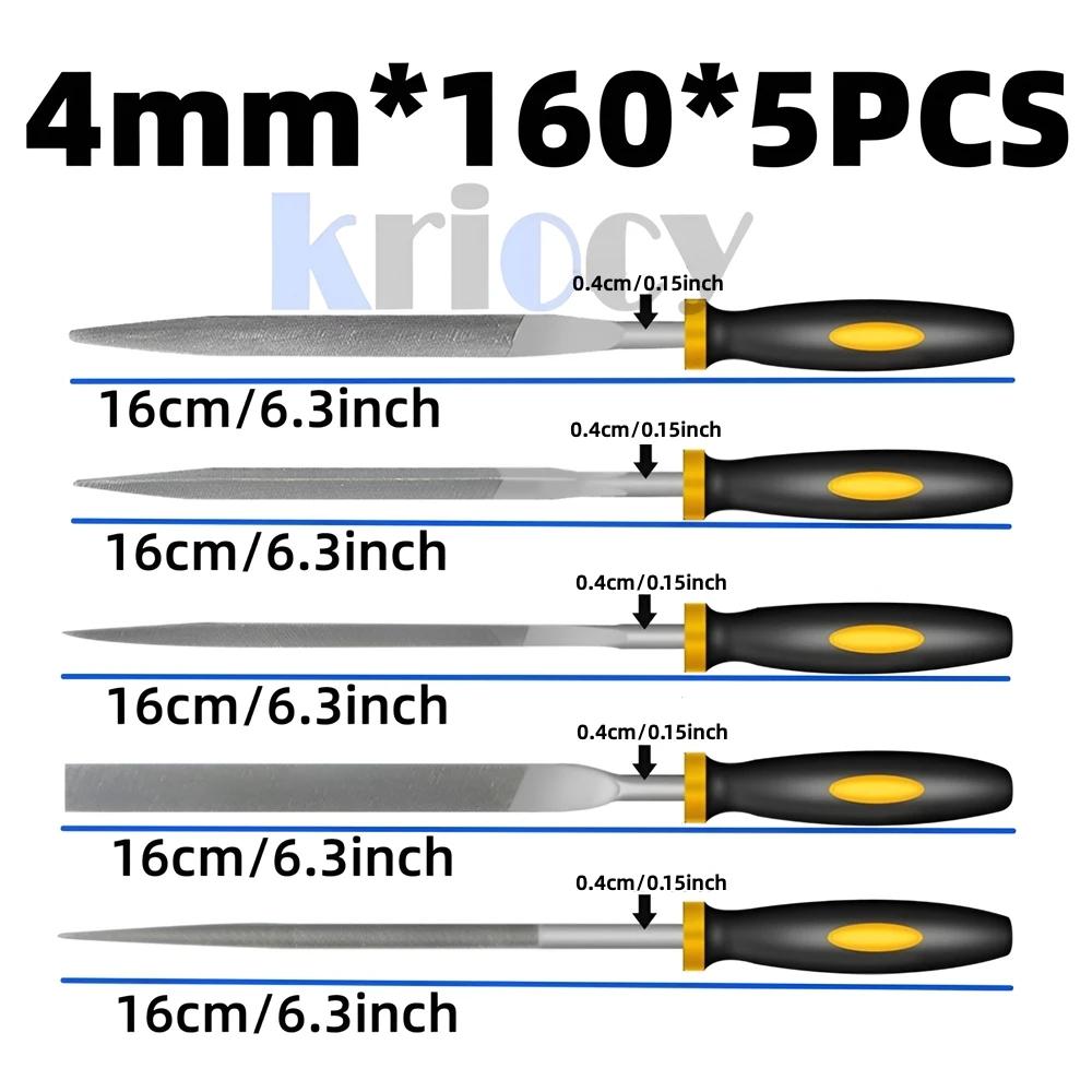 1pcs Alloy Steel File Set Precision Round Half-Round Flat Square Triangular Hand Files Steel Rasp Needle Filing Woodworking File