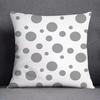 Double Sided Geometric Pillow Cover Minimalist Theme Party Decoration with Gray White Design for Modern Events