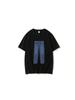 2024 Retro Xinying Jeans Printed T-Shirt Round Neck Women's Summer Casual Personalized Fashion Short Sleeve