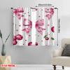 2 szt., druk płaski 2D Kreatywne zasłony Wiśniowa kokarda Rozkosz Trwała tkanina 100% poliestrowa (bez pręta) Wszechstronne Do Wszystkiego