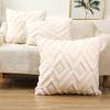 Pillow Geometric Cover Plush Material  And Logo Living Room Sofa Home Decor