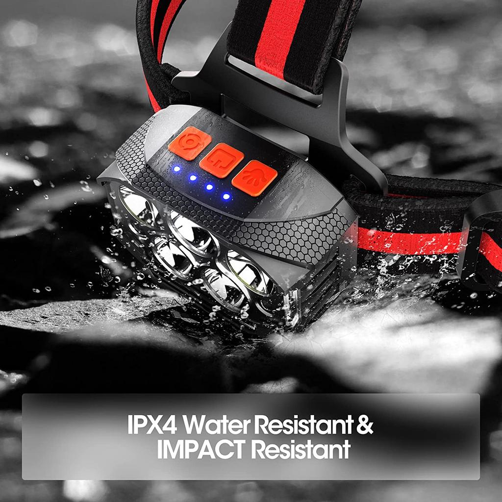 1500 Lumens Usb Rechargeable Headlight 7 Modes Motion Sensor Head Light Waterproof Headlamp Sports Camping Portable Flashlight