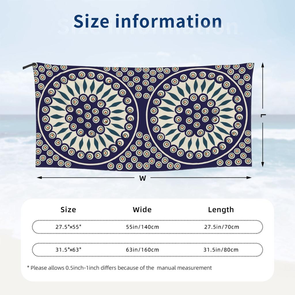 Boleslawiec Ceramics Beach Towel Soft Microfiber Quick Dry Absorbent Quick Towels For Swimming