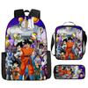 Dragon Ball Backpack Cross-border Trend Backpack Retro School Bag Dragon Ball Cartoon Three-piece Set