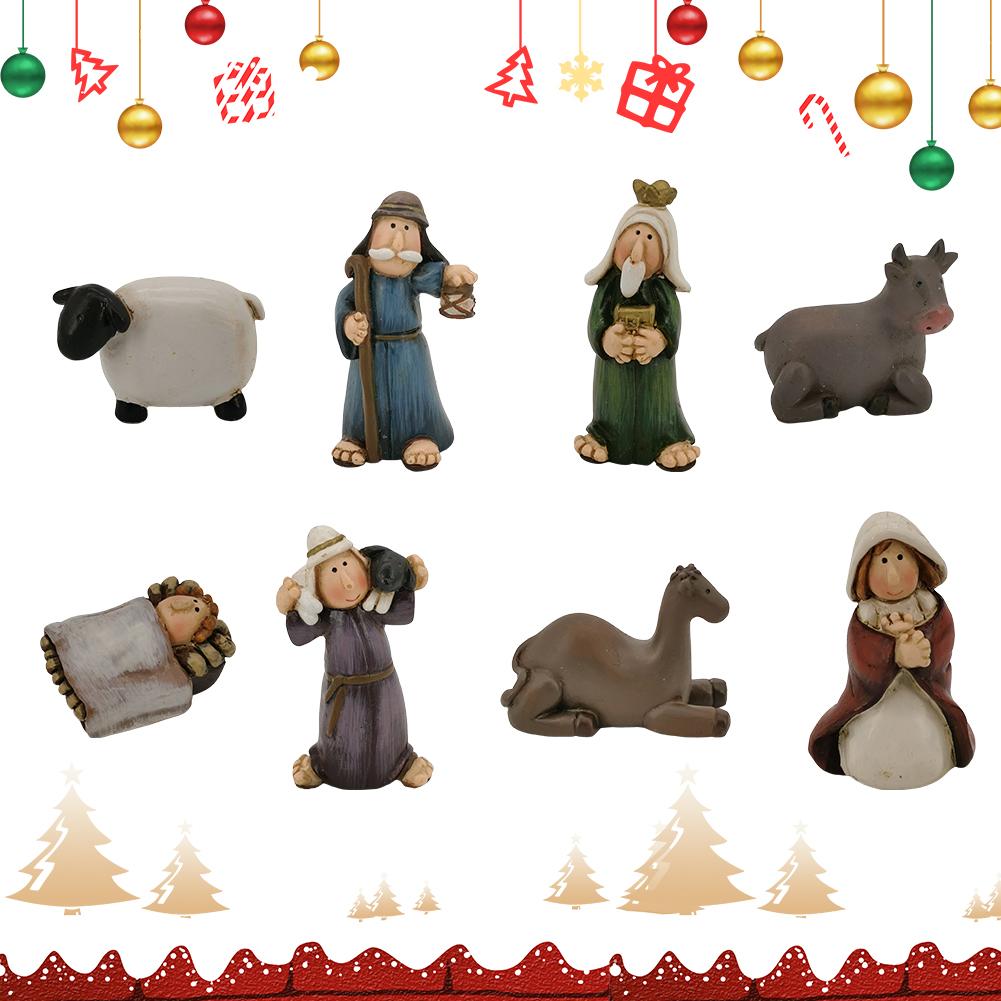 Mini Jesus Figurines Small Jesus Statues Cartoon for Christmas Thanksgiving Day