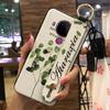 Back Cover Anti-dust Phone Case For Nokia 5.4 Wrist Strap Anti-knock Kickstand Shockproof Wristband Flower Phone Holder