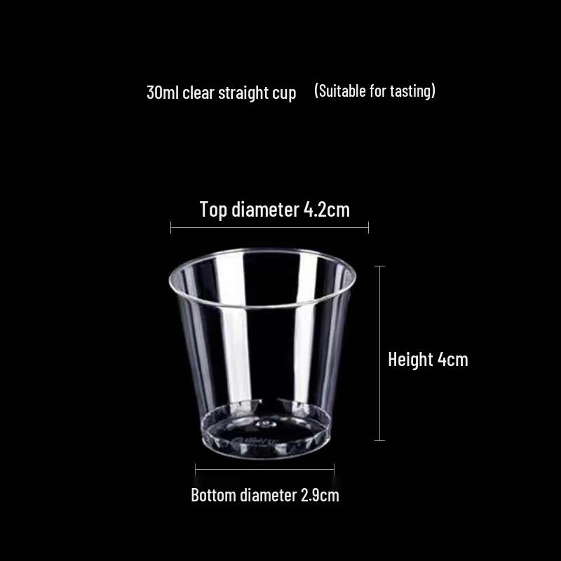 Chaxun Einweg-Klarsichtbecher aus Kunststoff (100er-Packung)