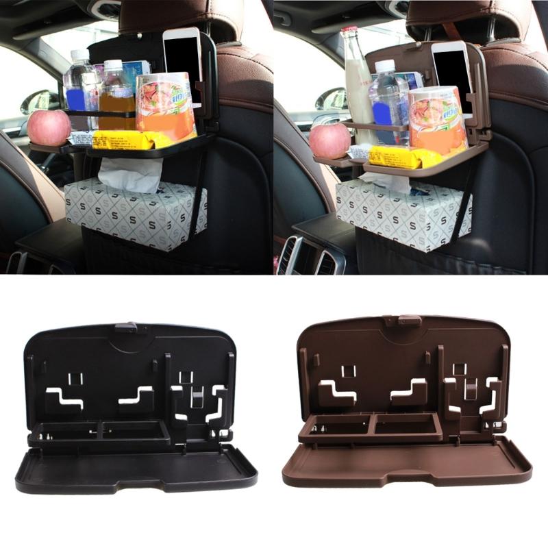 Vehicle Seat Back Organizers Tray Multifunctional Drink Holder Quick Mount System For Snacks Meals Car Interior