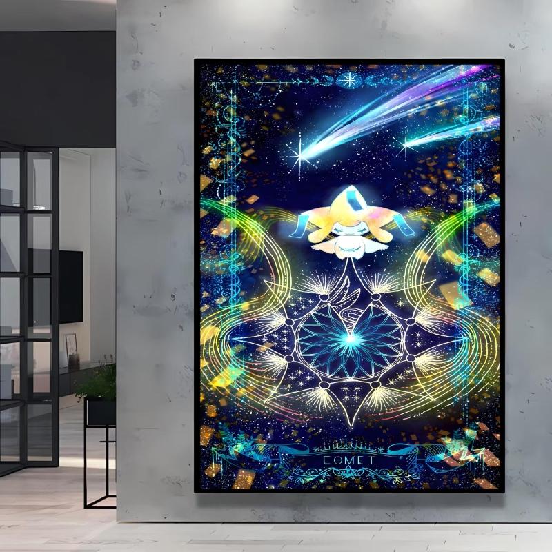 High Quality Canvas Pokemon Flareon Anime Poster Unique Design Cartoon Picture HD Printing Modern Home Living Room Wall Decor