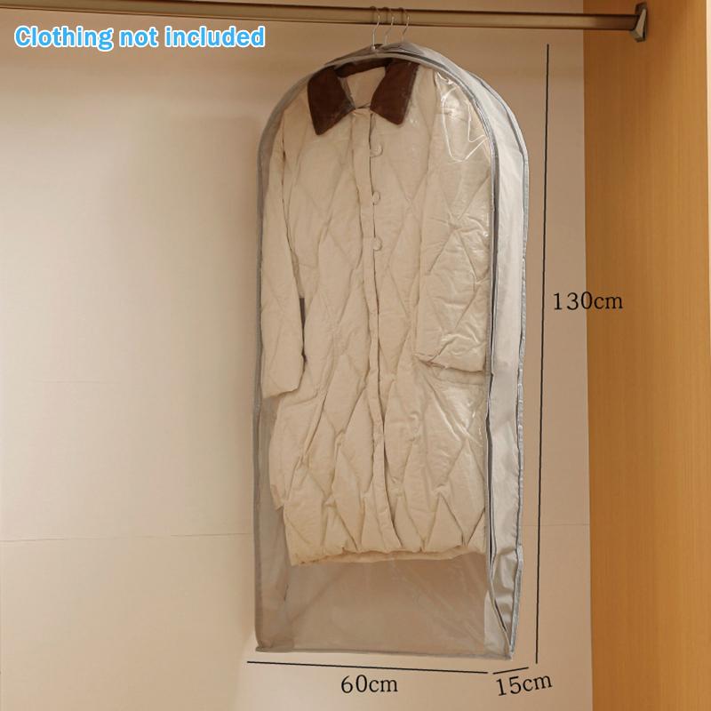 Wardrobe Organizer Bags for Down Jackets Hanging Storage Dust Cover Breathable Moisture Proof for Home Use
