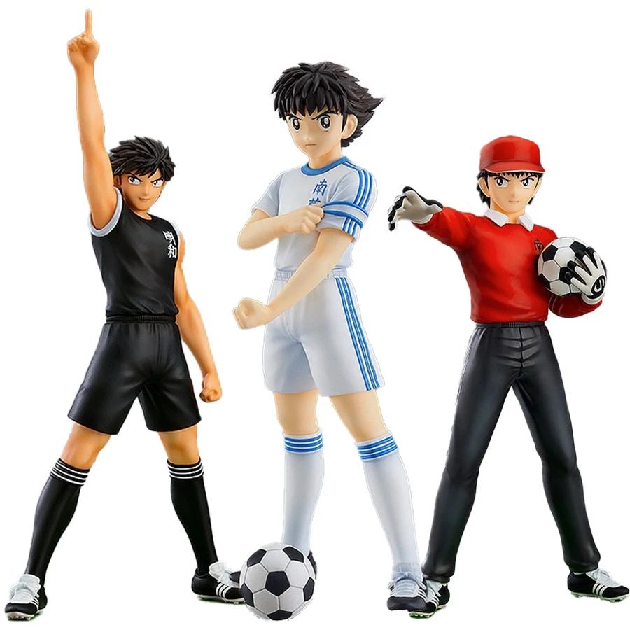 Fashnics Unisex Captain Tsubasa Anime Figure 18Cm Ozora Tsubasa Action Figures Hyuuga Wakabayashi/ Kojirougenzou Gift Collection Model Toys