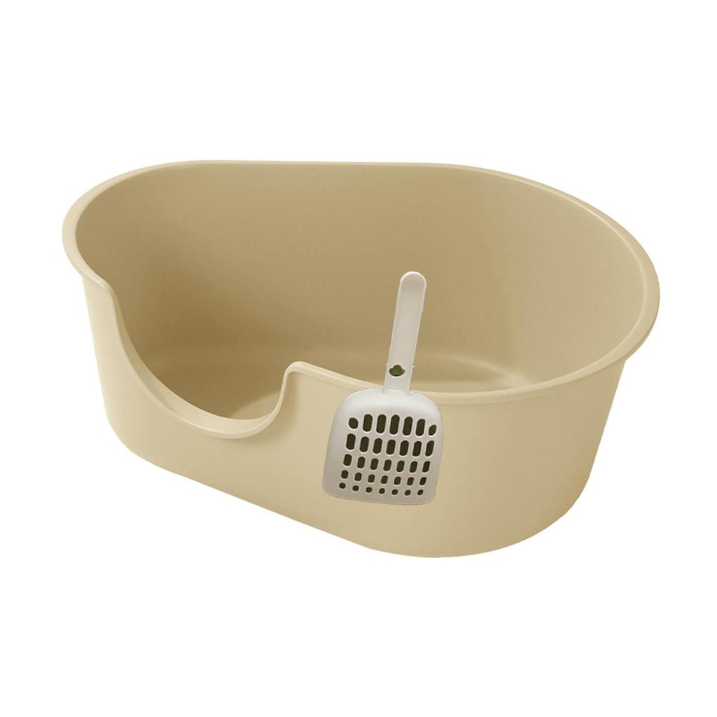 Cat Litter Box Portable Deep Loo Large Space Bedpan Open Top Pet Tray