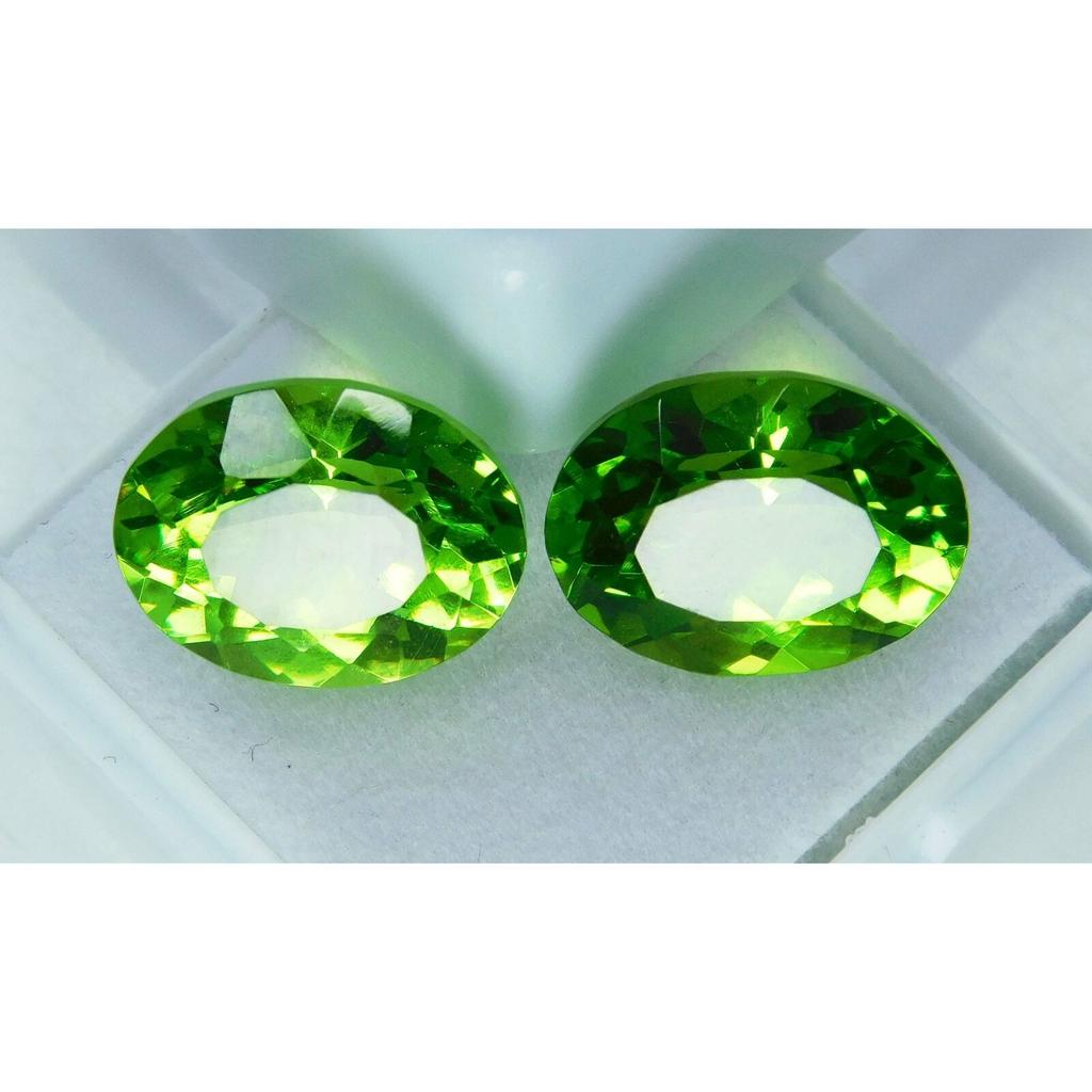 20.20 Ct Natural PERIDOT Faceted   Amazing Gems Green OVAL CUT Pair