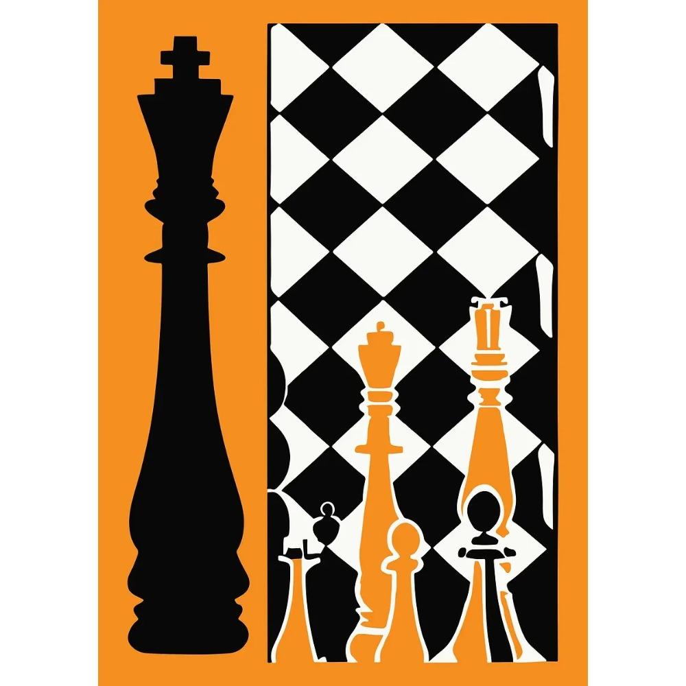 International Chess Posters Geometric Chessboard Minimalist Game Prints Canvas Painting Wall Art Pictures Home Living Room Decor