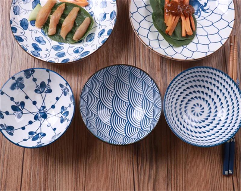 Japońska domowa ceramiczna miska na ryż miska na zupę z makaronem miska na deser Koreańska miska na lody kreatywna retro zastawa stołowa miski w kształcie kapelusza zero waste