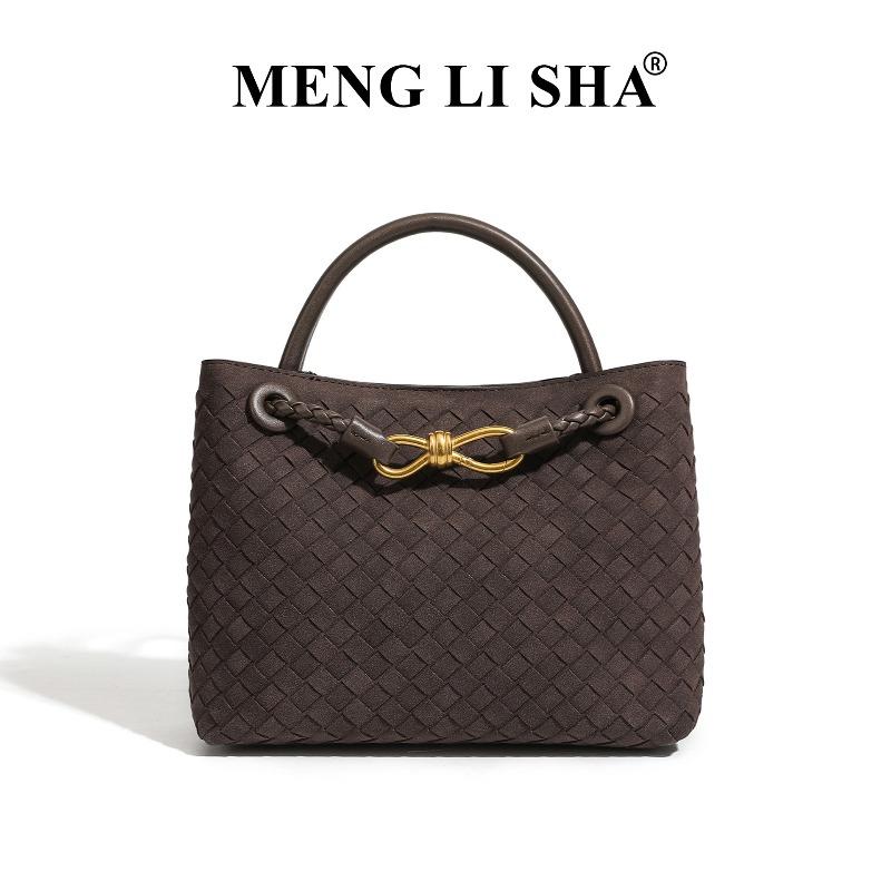 

Autumn and winter new retro suede woven handbag versatile high-end tote bag shoulder messenger bag кофейный