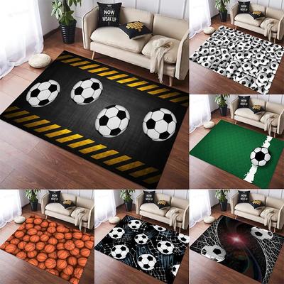 Fußballteppich für Wohnzimmer Kinderzimmer Spielteppich Weiche Matte Rutschfeste Fußmatte Kinder Krabbelmatte Heimdekoration Große Teppiche