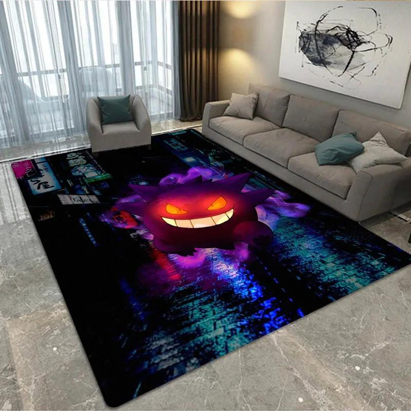 3D Pokémon Cute Gengar printed Carpet Living Room Bedroom Carpet Non-slip carpet home bedroom decor area rug Birthday Gift