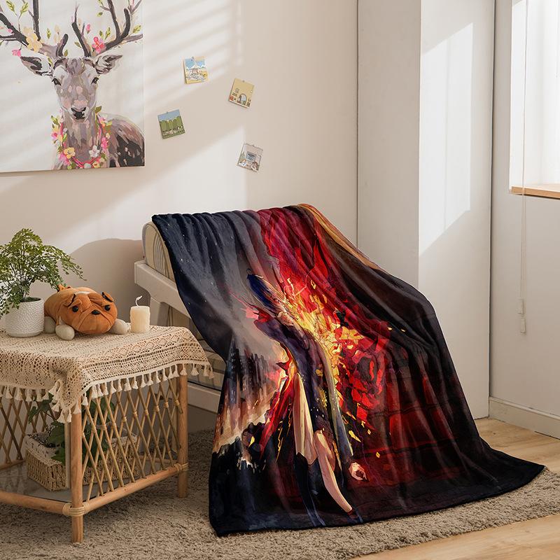Tokyo Ghoul Series Flannel Blanket 3D Printed Sofa Blanket Thickened Blanket