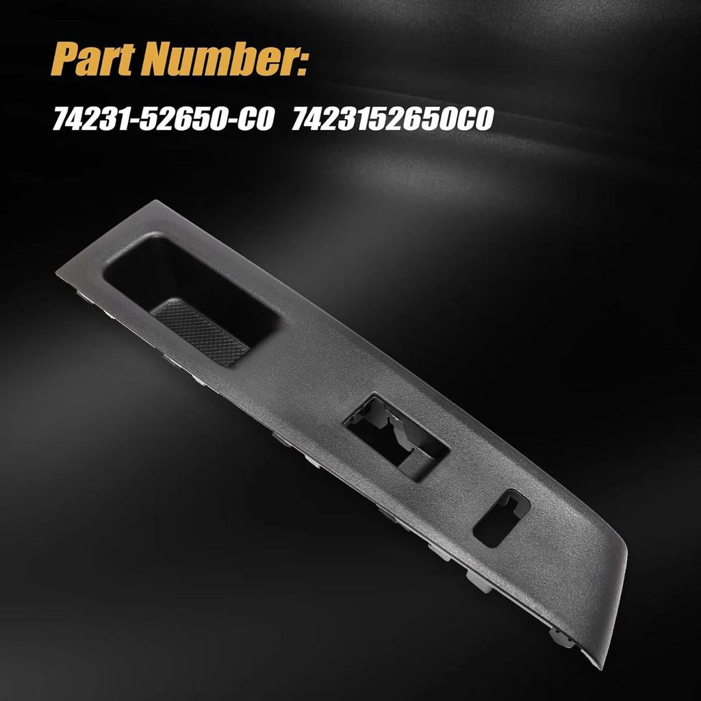 XQSMWF 74231-52650-C0 Prawy Przedni Panel Górny Podłokietnika Ramka Przycisku Szyby Drzwi Samochodowych Wykończenie Kompatybilna z Toyota Yaris L LE SE 2012 2013 2014