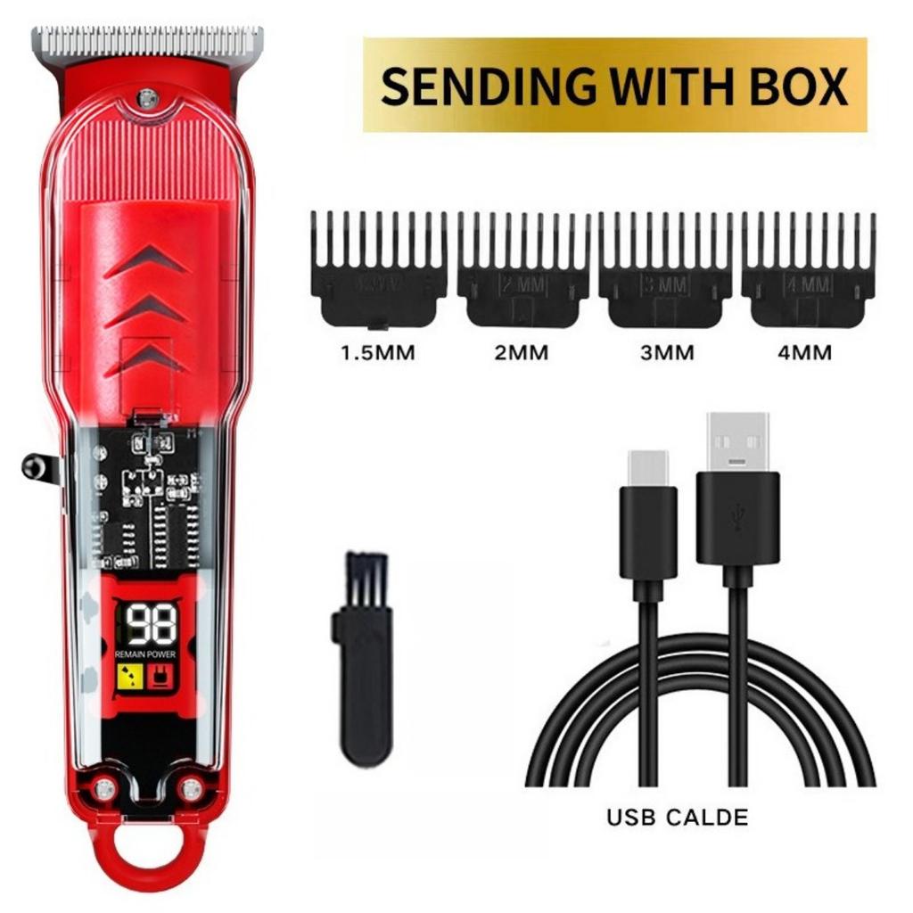 Electric, Hair Clipper, LED Display Screen, Rechargeable, Including Various Blade Accessories, Wireless Hair Clipper, Trimmer, Shaver