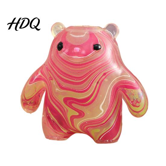 Soft Gel Stress Ball Bear Squeeze Toy Slow-Rising TPR Fidget for Relief Anxiety Decompression Gadget Students Adults Portable Novelty Gift