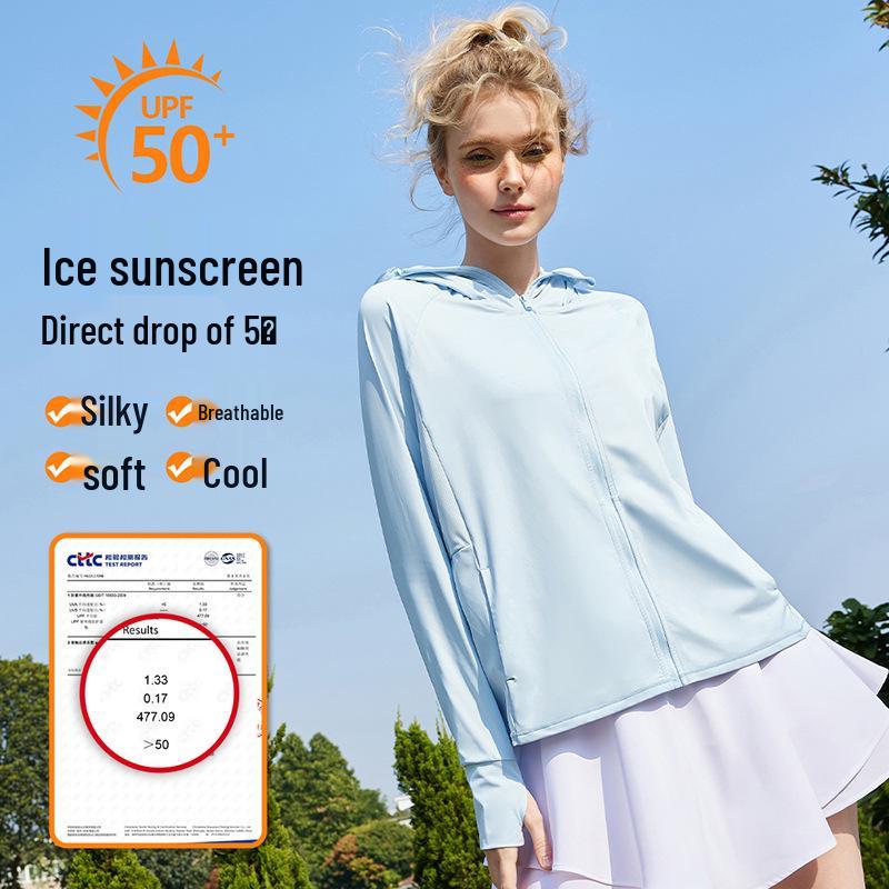 Women's UPF 50+ Ice Silk Sun Protection Jacket: Lightweight, Breathable, Plus Size, Anti-UV Summer Top